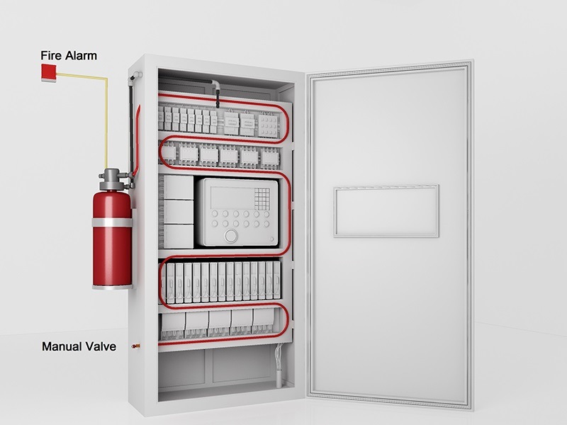 Indirect Type FM200 Automatic Fire Suppression System for Electric Cabinet