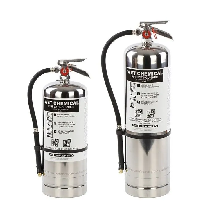 6L / 9L Class K Stainless Steel Fire Extinguishers For Kitchen